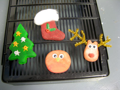 Artist Prototypes of Christmas Clay Magnets - Pui Lee